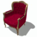 赤の部屋の椅子（1人掛け）