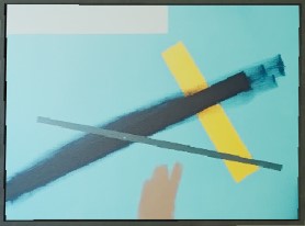 抽象的な青色の絵}&br(