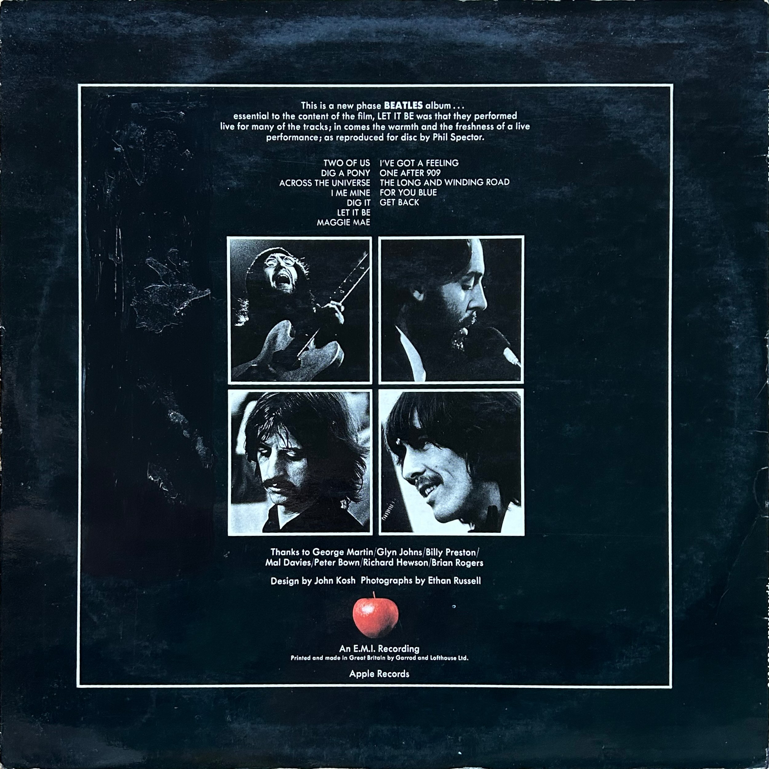 UK盤LET IT BE The Beatles – UK 'Let It Be' LP Signed by Paul McCartney and