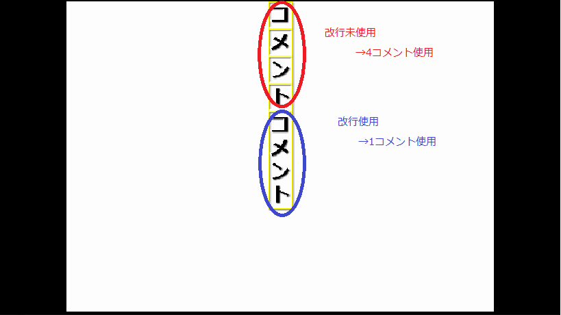 コメント アート コレクション 改行