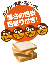 スケーター食パンカットガイド画像