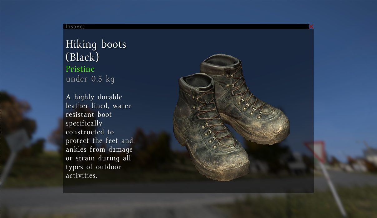 Hiking boots（ハイキングブーツ） DayZ Standalone Wiki（0.63〜1.19ゆっくり編集中 日本語情報