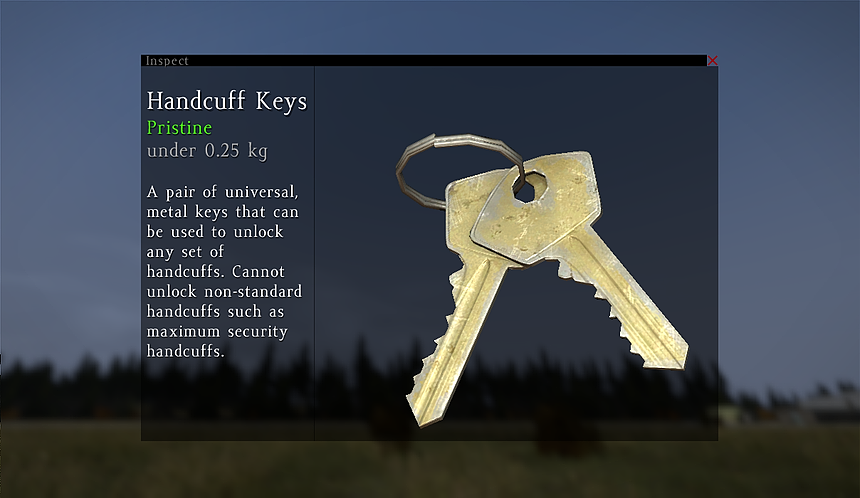 Handcuff keys, DayZ Standalone Wiki