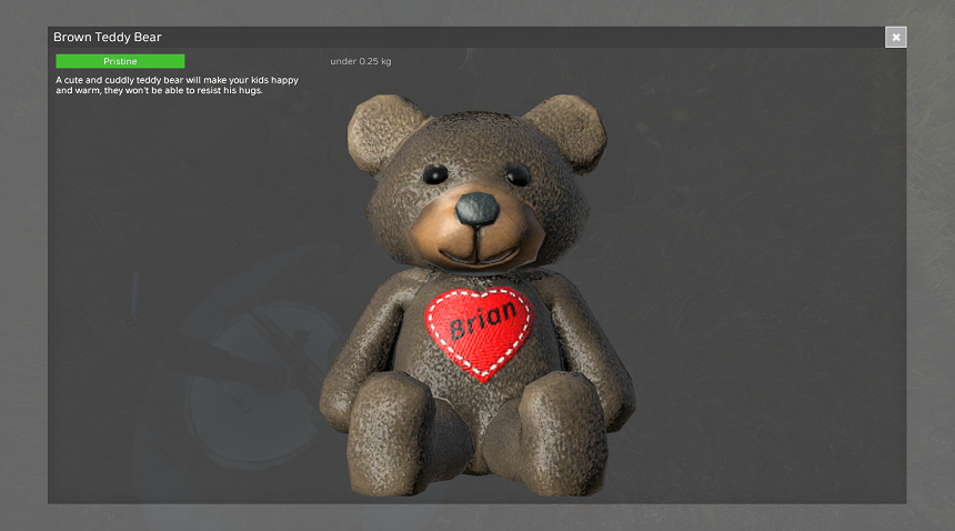 Teddy Bear（くまのぬいぐるみ） - DayZ Standalone Wiki（0.63