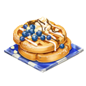 ブルーベリーホワイトチョコワッフル