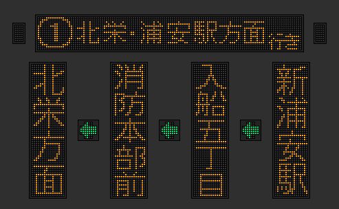 路線バス　東京ベイシティ交通 オージデジタル行先表示器 前面メイン基盤 バス廃品 路線バス 東京ベイシティ交通 オージデジタル行先表示器 前面