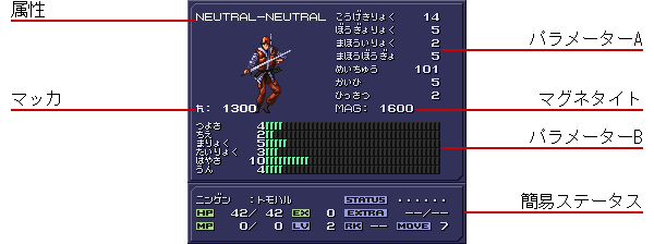 ステータス画面の説明 魔神転生 Spiral Nemesis Wiki Atwiki アットウィキ
