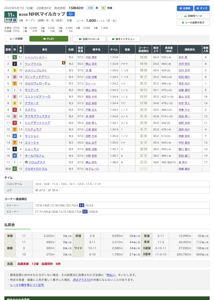 速いラップを踏める馬こそ走る馬 - ものさし競馬 - atwiki（アットウィキ）