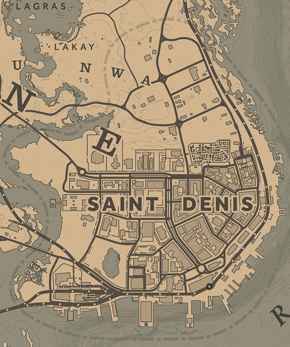 Карта saint denis rdr 2