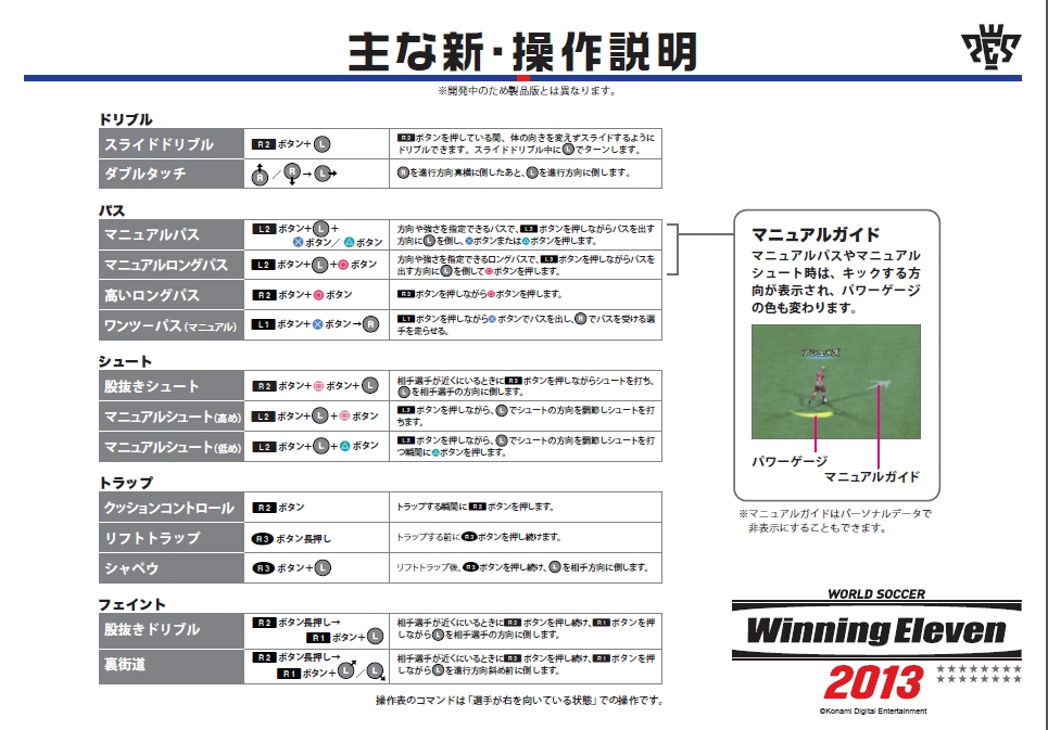 操作 Ps3ワールドサッカー ウイニングイレブン 13 攻略 エディット Wiki Atwiki アットウィキ